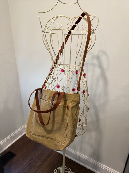 Madewell Handbags - Madewell Transport Tote Bag with Brown Leather Straps